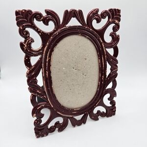 VINTAGE Action Italy Ornate Victorian Red Distressed Picture Frame Only NO GLASS